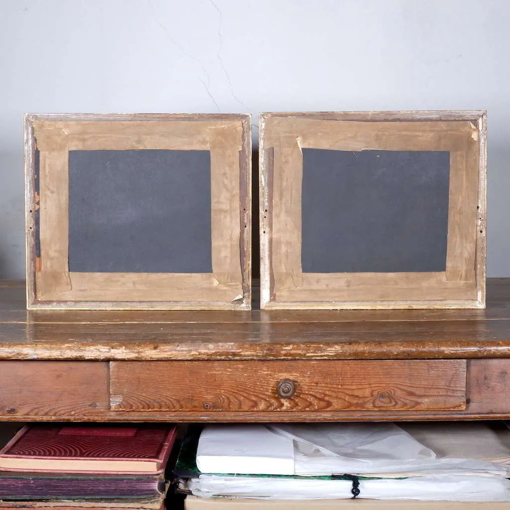 Pair of crystoleum pictures c. 1880-c1910 - Image 4