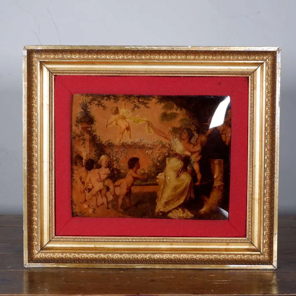 Pair of crystoleum pictures c. 1880-c1910 - Image 3