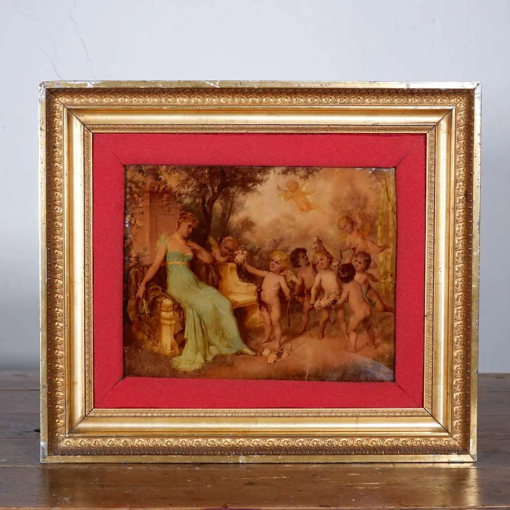 Pair of crystoleum pictures c. 1880-c1910 - Image 5