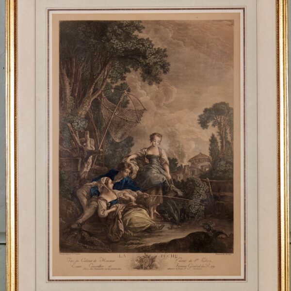 "Pair of hand-colored 18th century French engravings" - Image 3