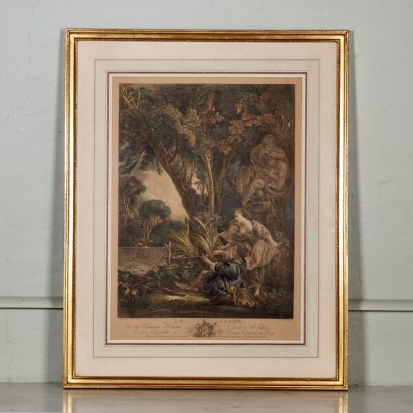 "Pair of hand-colored 18th century French engravings" - Image 4