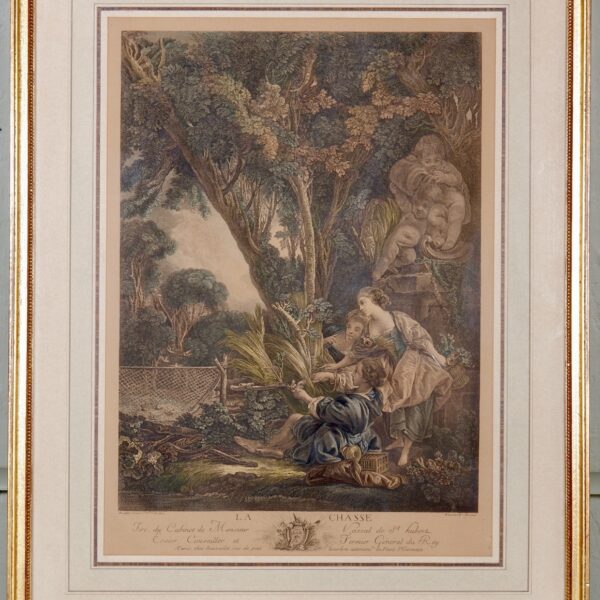 "Pair of hand-colored 18th century French engravings" - Image 5