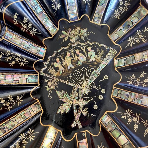 "Pair of papier-mâché trays with mother-of-pearl inlay" - Image 10