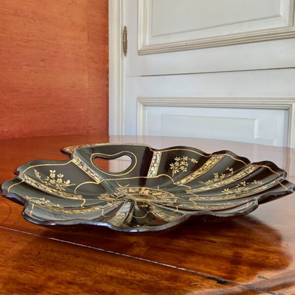 "Pair of papier-mâché trays with mother-of-pearl inlay" - Image 6