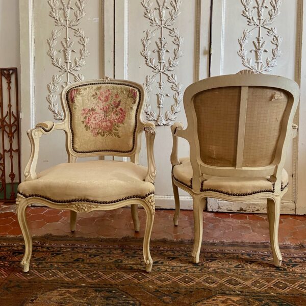 Pair Of French Louis XV Style Chairs - Image 4