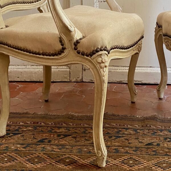 Pair Of French Louis XV Style Chairs - Image 5