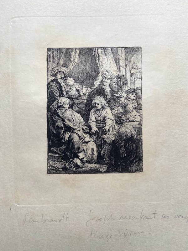 Rembrandt's engraving "Joseph telling his dreams" - Image 3