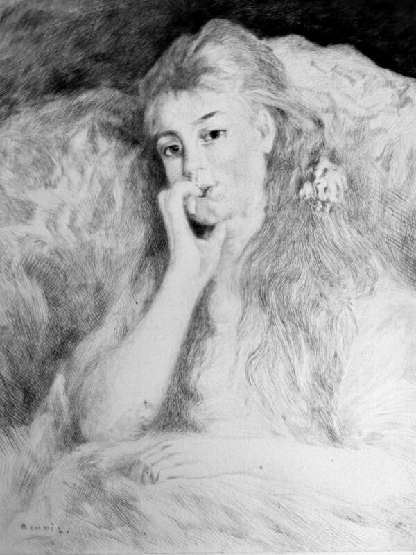 Etching after Renoir painting ‘La Pensée’ - Image 2