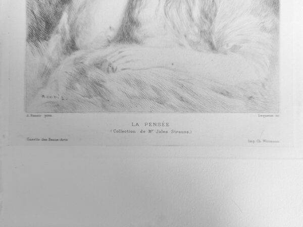 Etching after Renoir painting ‘La Pensée’ - Image 3