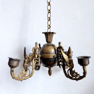 French Empire Gilt Bronze Chandelier 