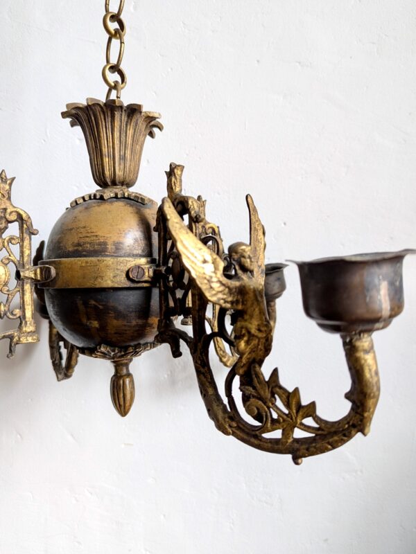 French Empire Gilt Bronze Chandelier  - Image 2